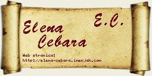 Elena Cebara vizit kartica